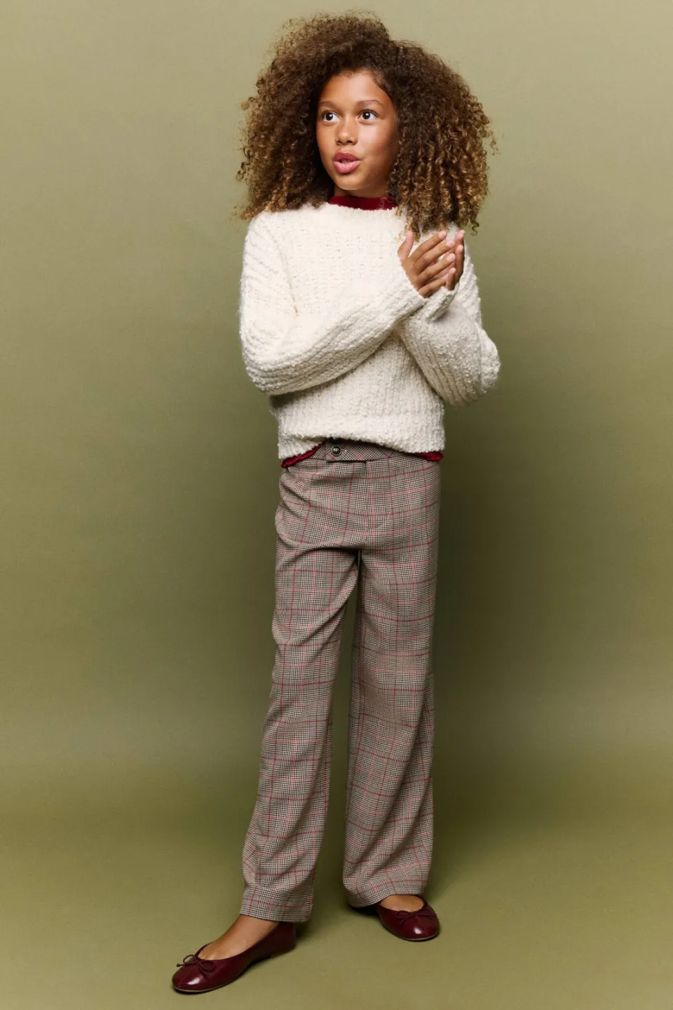 Mango Kids wollen gebreide trui - lichtbeige, foto 3