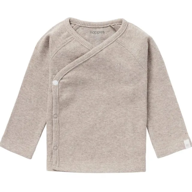 Noppies gemêleerde longsleeve Nanyuki taupe