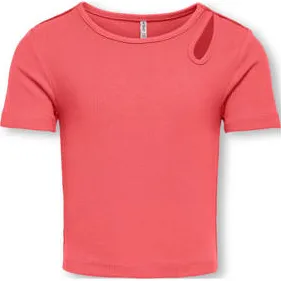 Only KOGNESSA cropped top koraalroze
