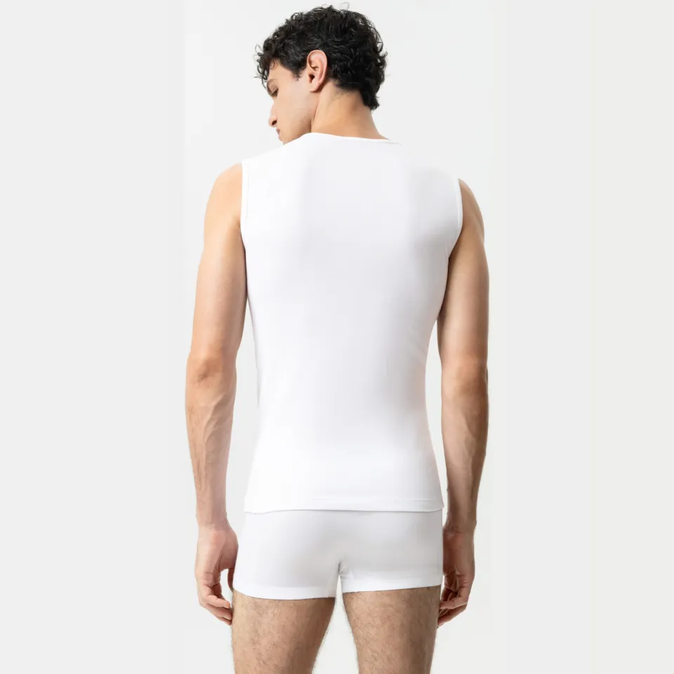 Mey Mouwloos herenshirt Serie Casual Cotton Wit, foto 3