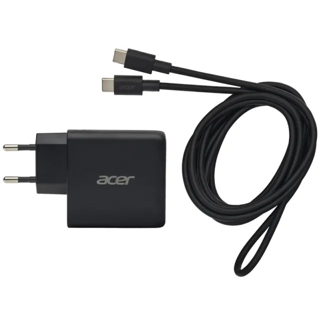 Acer 100W (67W PD) USB-C en USB-A oplader zwart