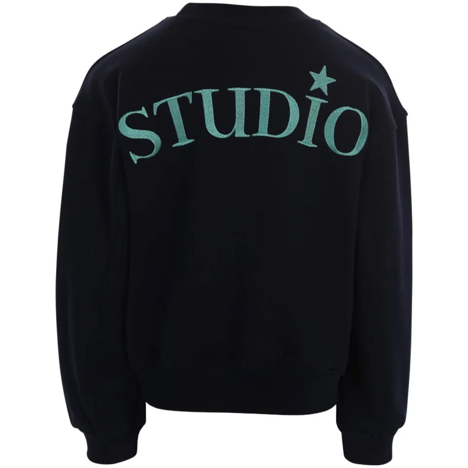 LOOXS 10sixteen rechtvallende sweater met borduursels - donkerblauw, foto 3