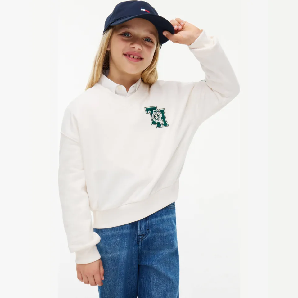 Tommy Hilfiger sweater met tekst - offwhite, foto 2