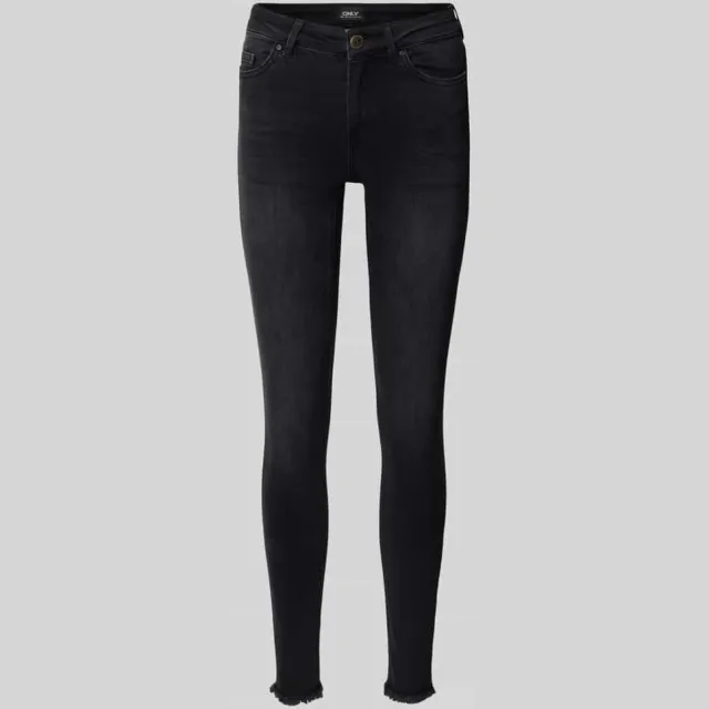 Only Stone-washed skinny fit jeans Black