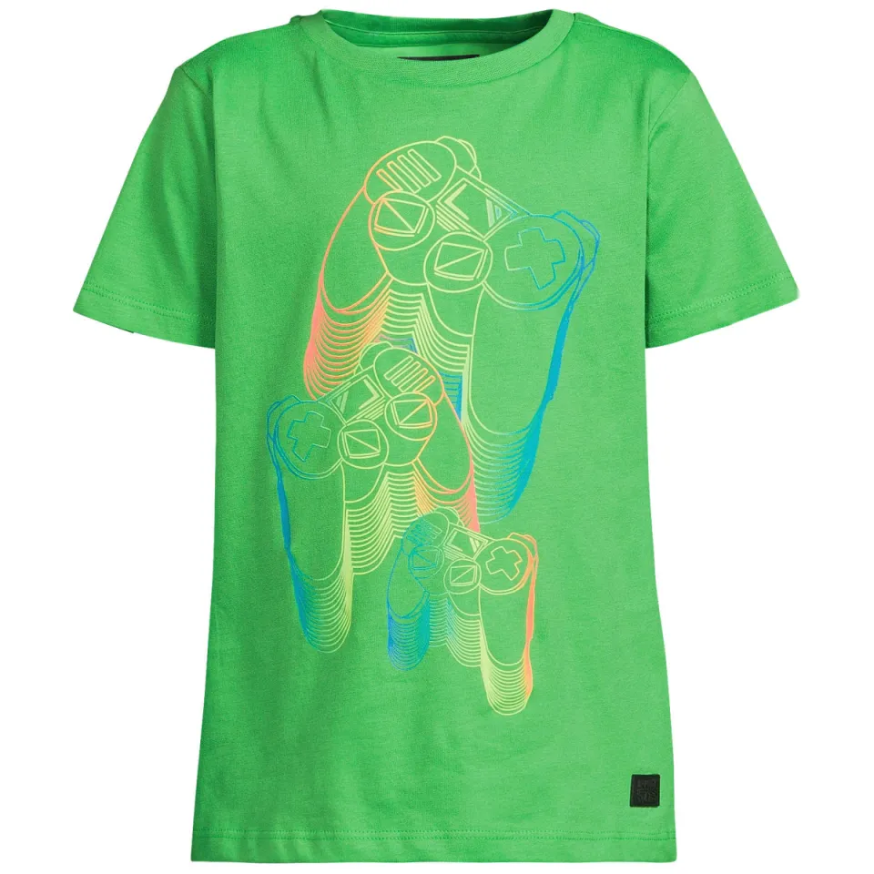 Orange Stars T-shirt zand/groen set van 2, foto 2