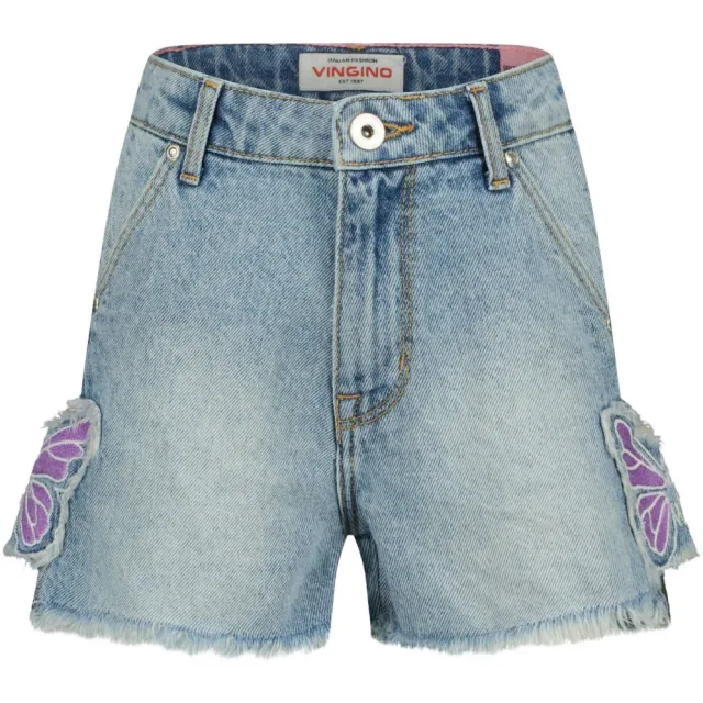 Vingino regular denim short light indigo
