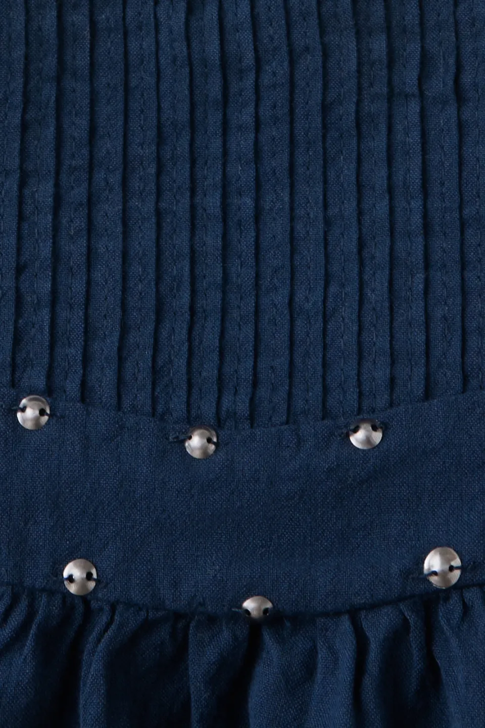 Mango Kids korte A-lijn rok met studs marineblauw, foto 7