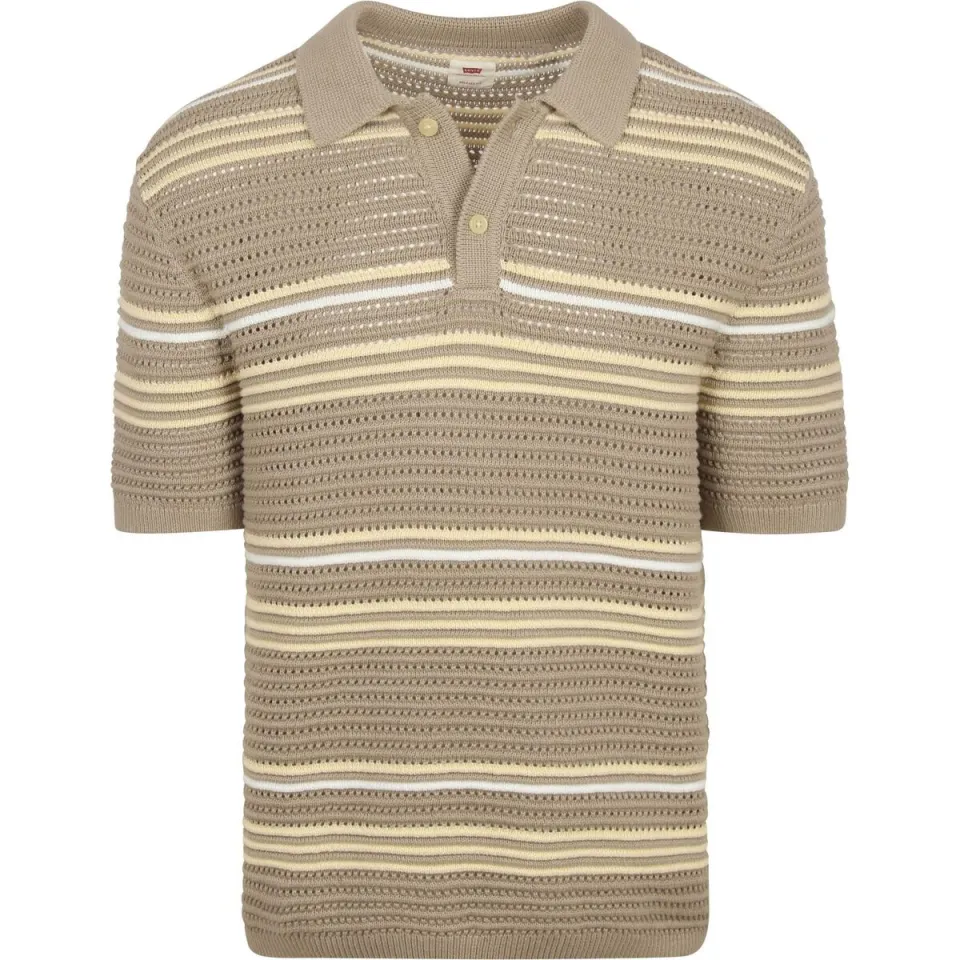 Levi's relaxed fit poloshirt van puur katoen model 'LAGUNA' beige, foto 3