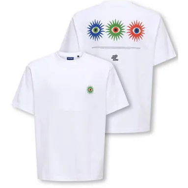 Only & Sons t-shirt wit met backprint, foto 3