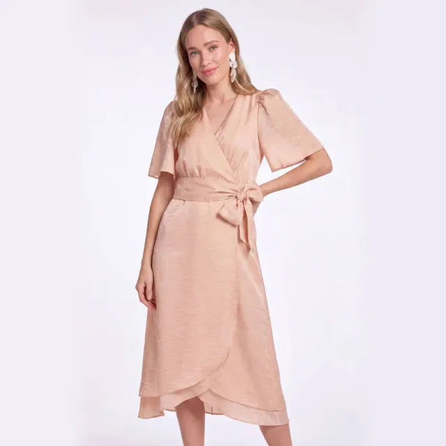 Freebird midi jurk lichtroze