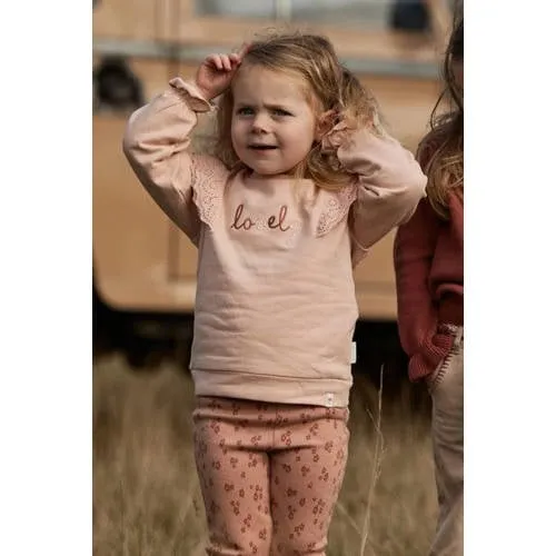 Little Dutch sweater met ruches en tekst - roze, foto 4