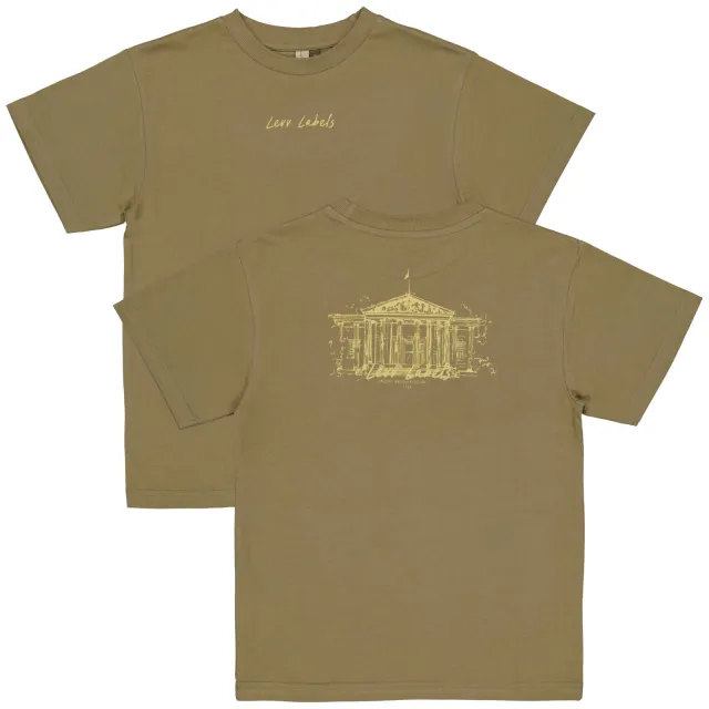 LEVV T-shirt met backprint groen, foto 2