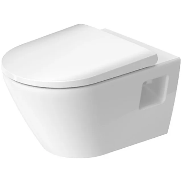 Duravit Toilet Duravit D-Neo HygieneGlaze Wand Rimless Diepspoel 54 cm Hoogglans Wit