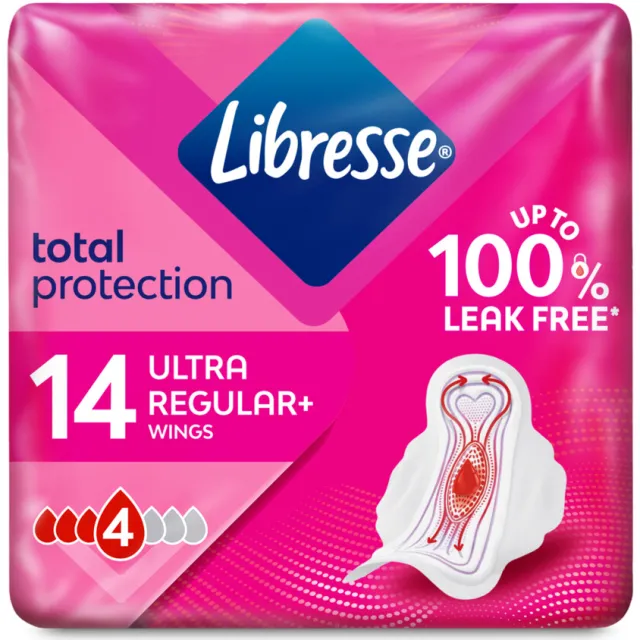 Libresse Ultra Regular+ maandverband met vleugels