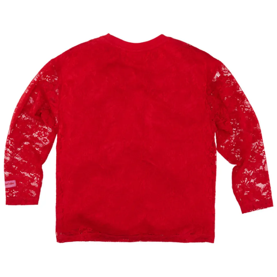 Z8 Alexandra kanten longsleeve rood, foto 3