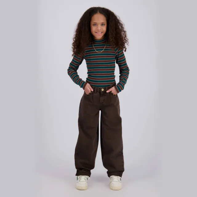 Vingino Camilla barrel jeans donkerbruin