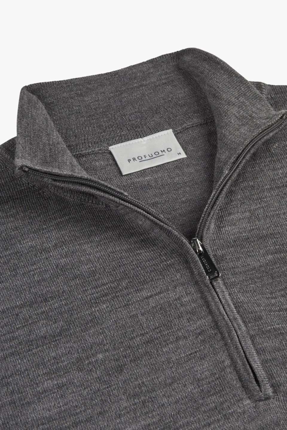 Profuomo gebreide trui met wol grijs, foto 6