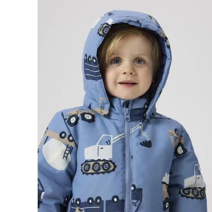 NAME IT MINI tussenjas met print blauw, foto 4