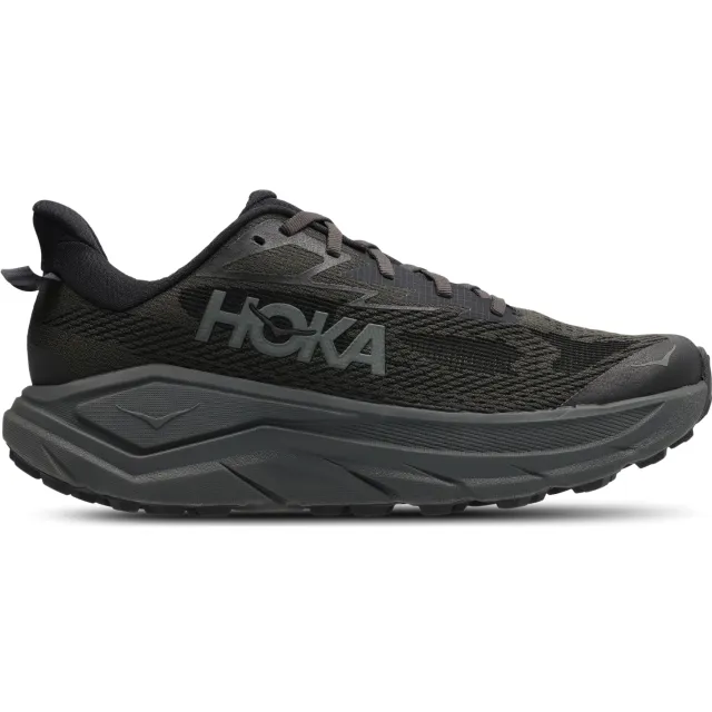 Hoka Challenger Sneakers Heren - Zwart - Maat 42 2/3 - Mesh/Synthetisch Grijs/Zwart