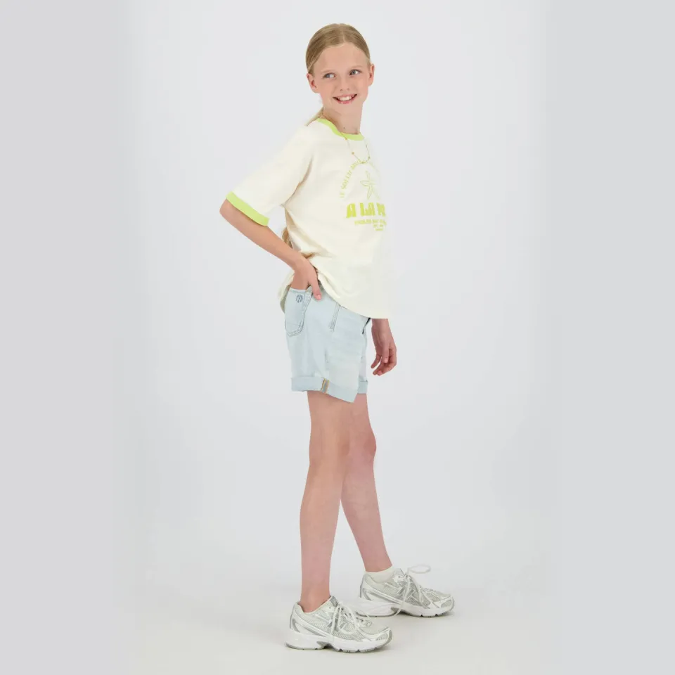 Raizzed T-shirt ecru Limegroen/ecru