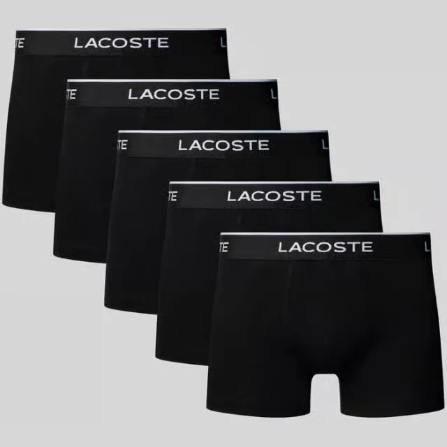 Lacoste Stretchcotton Trunk boxershorts zwart (5-pack), foto 2