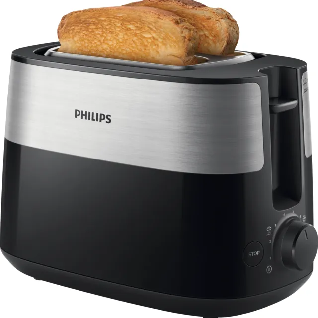 Philips Hd2516/90 Daily Collection Zilver Broodrooster Zwart zwart-zilver