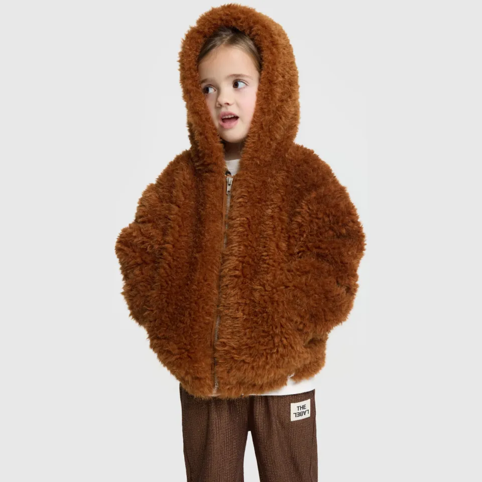 Alix The Label Mini faux fur winterjas cognac
