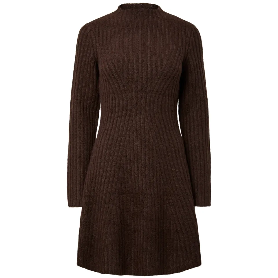 Y.A.S. YAS Dames Jurken Yasdolly Ls Knit Dress - Bruin, foto 2