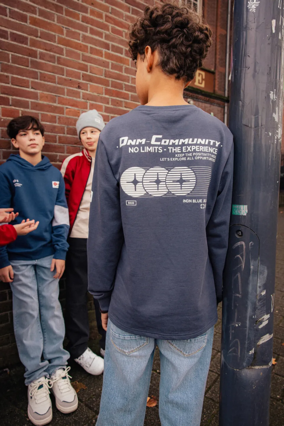 Indian Blue Jeans rechtvallende longsleeve grijs, foto 5