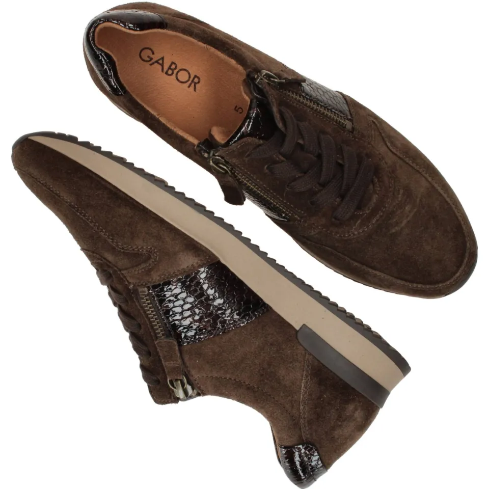 Gabor Perfect Fit 6019 sneakers bruin, foto 4