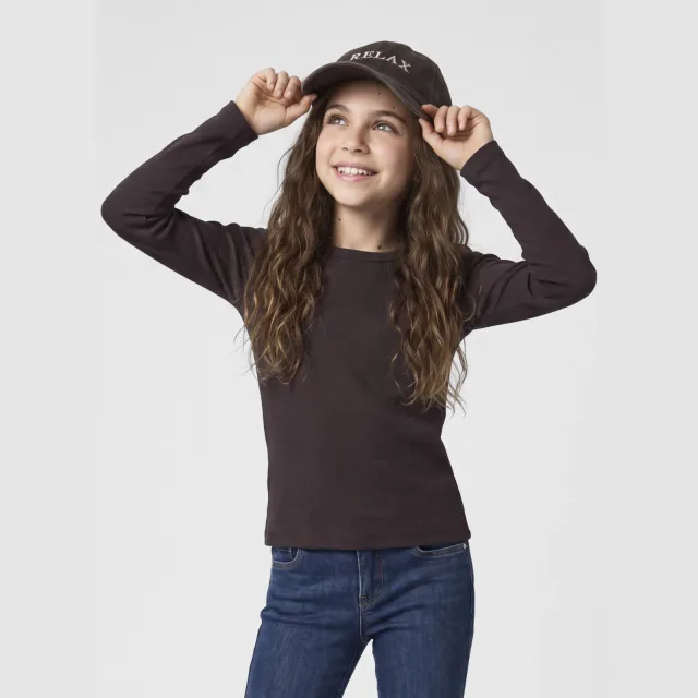 NAME IT longsleeve gebreid donkerbruin Chocoladebruin