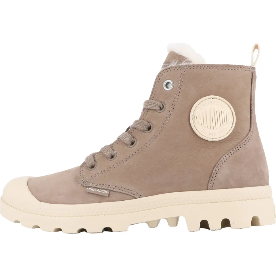 Palladium PAMPA HI ZIP WL leren sneakers met profielzool - bruin, foto 6