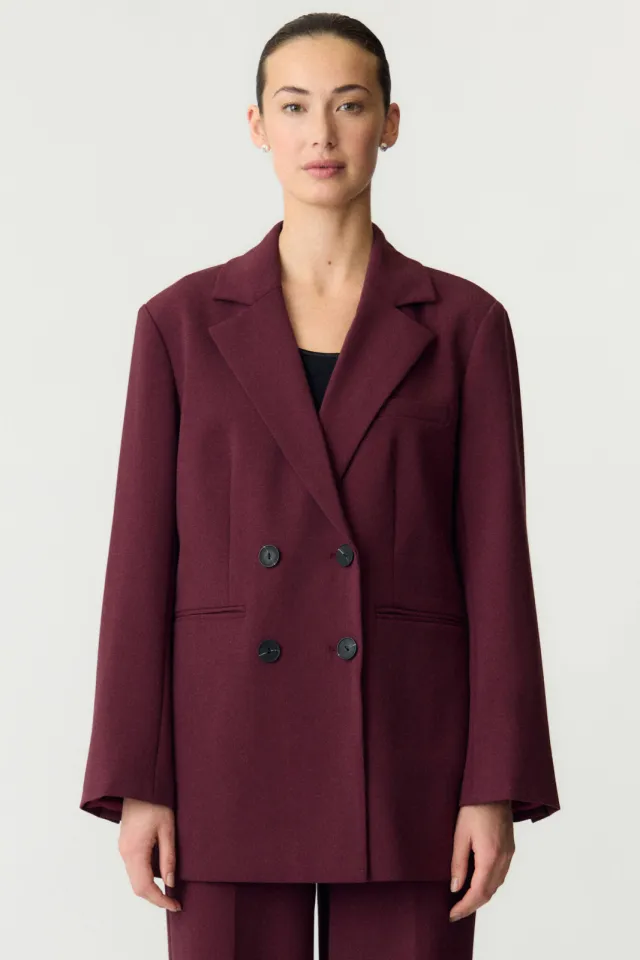 Yas oversized blazer - donkerrood