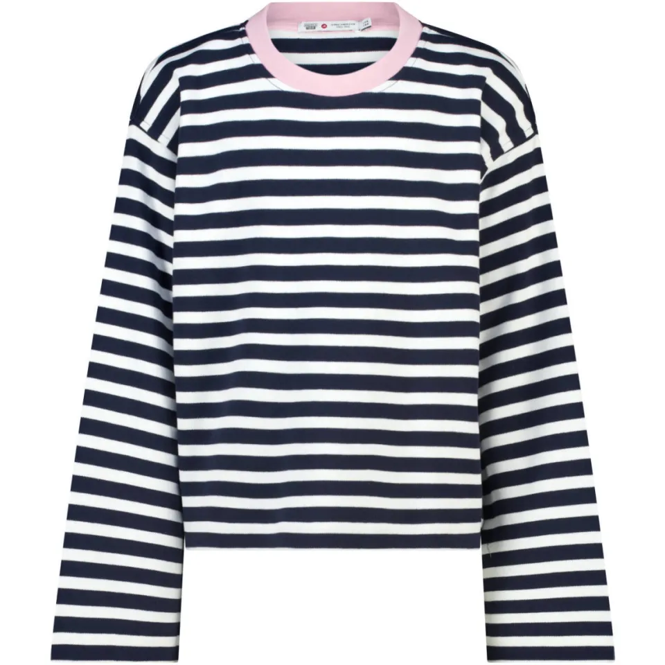 America Today gestreepte longsleeve donkerblauw/wit, foto 2