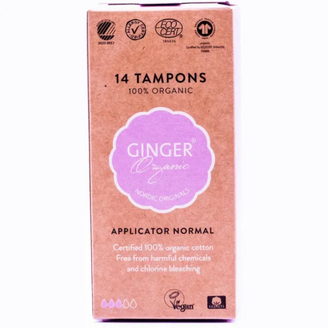 Ginger Organic Tampons Met Applicator Normaal 14 stuks
