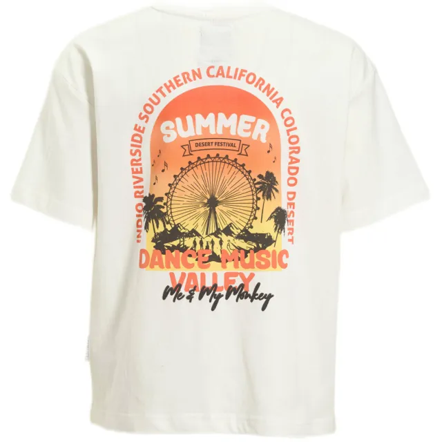 Me & My Monkey oversized T-shirt met printopdruk wit, foto 2
