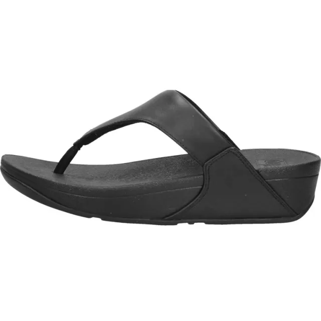 FitFlop Lulu Leather Toepost zwart