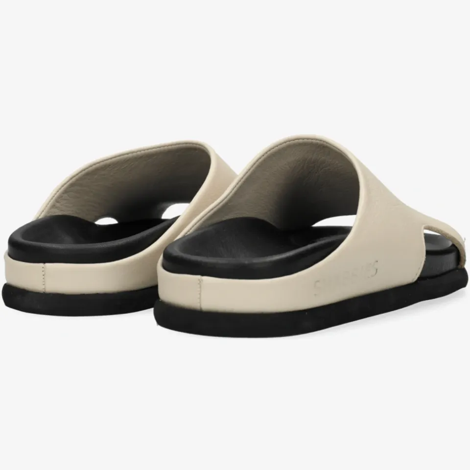 Shabbies Amsterdam Inga Close slipper Leer Gebroken wit, foto 3