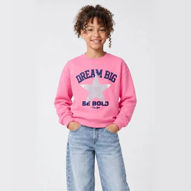 Cars sweater met print - roze/paars
