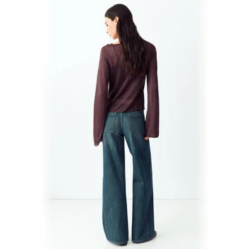 Mango TEEN wide leg jeans - mediumblauw, foto 4