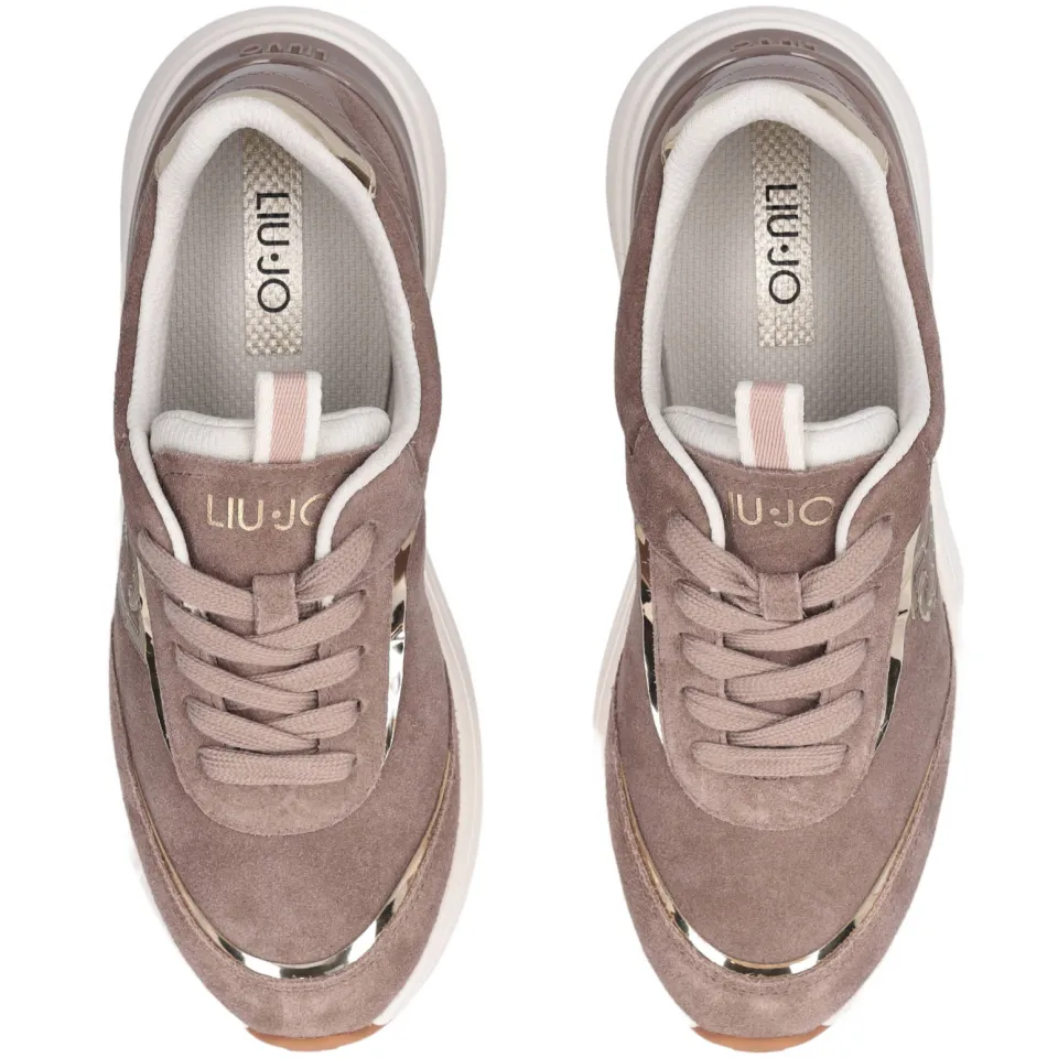 Liu Jo Stardust 01 suède sneakers - bruin, foto 4