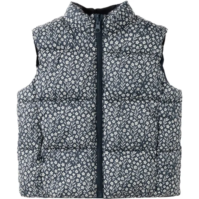 Mango gebloemde bodywarmer marineblauw Marineblauw/wit
