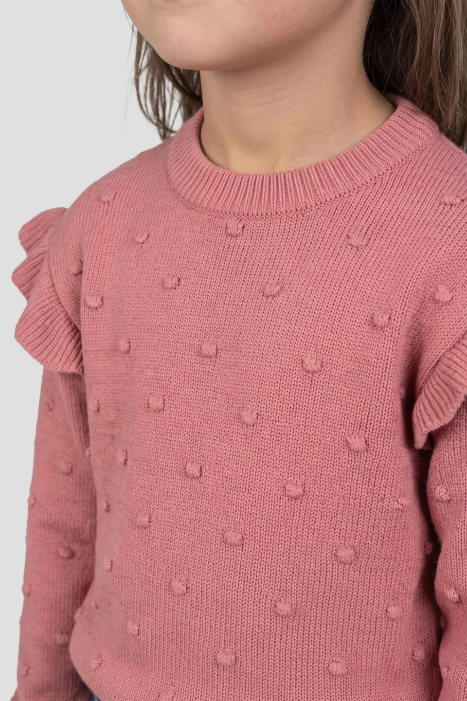 Me & My Monkey katoenen sweater met ruches - roze, foto 4