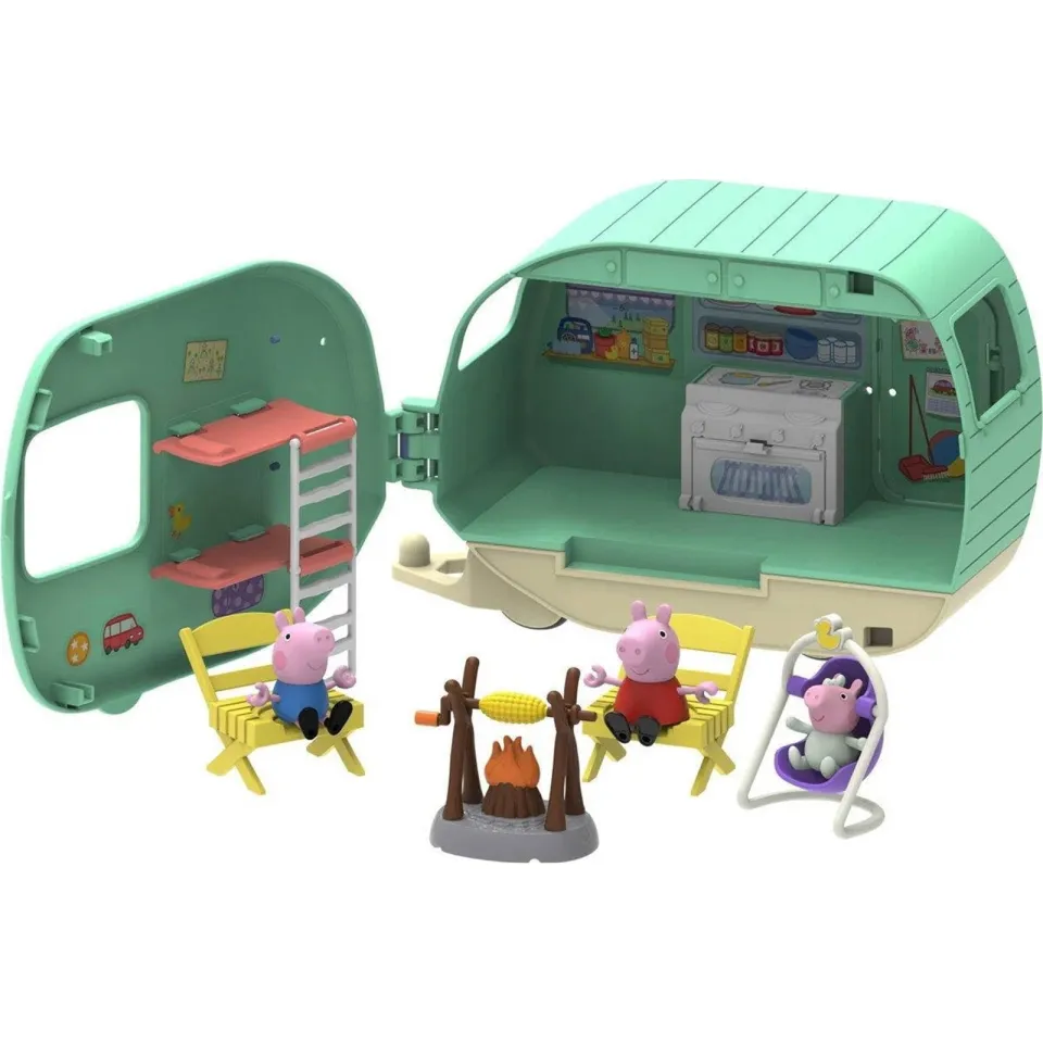 Peppa Pig Drie Kleine Biggetjes caravan speelset