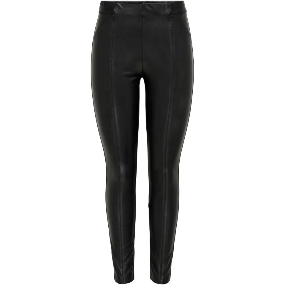 Only ONLJESSIE imitatieleren legging zwart, foto 2