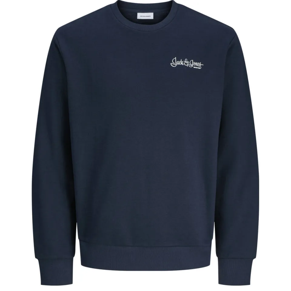 Jack & Jones JUNIOR sweater met backprint donkerblauw, foto 2