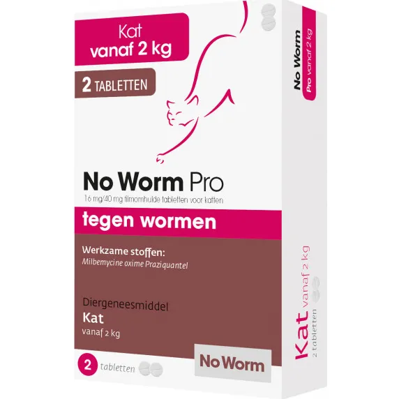 No Worm Pro ontwormtabletten kat