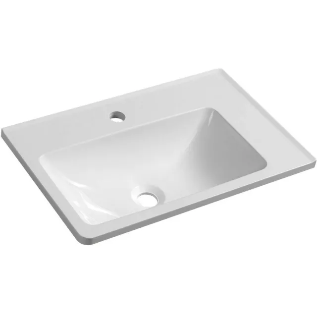 Sapho Arana wastafel rechthoekig 56x35 cm rechts wit
