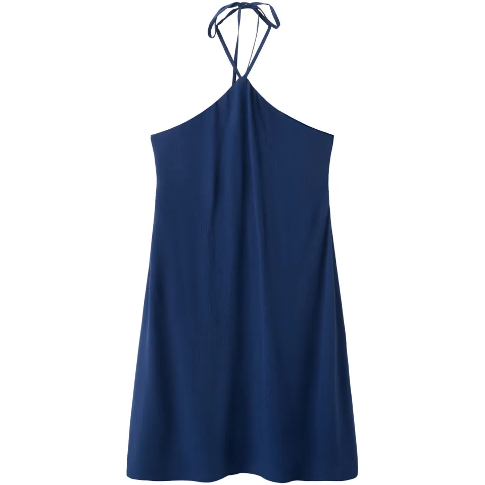 Mango halterjurk donkerblauw, foto 2