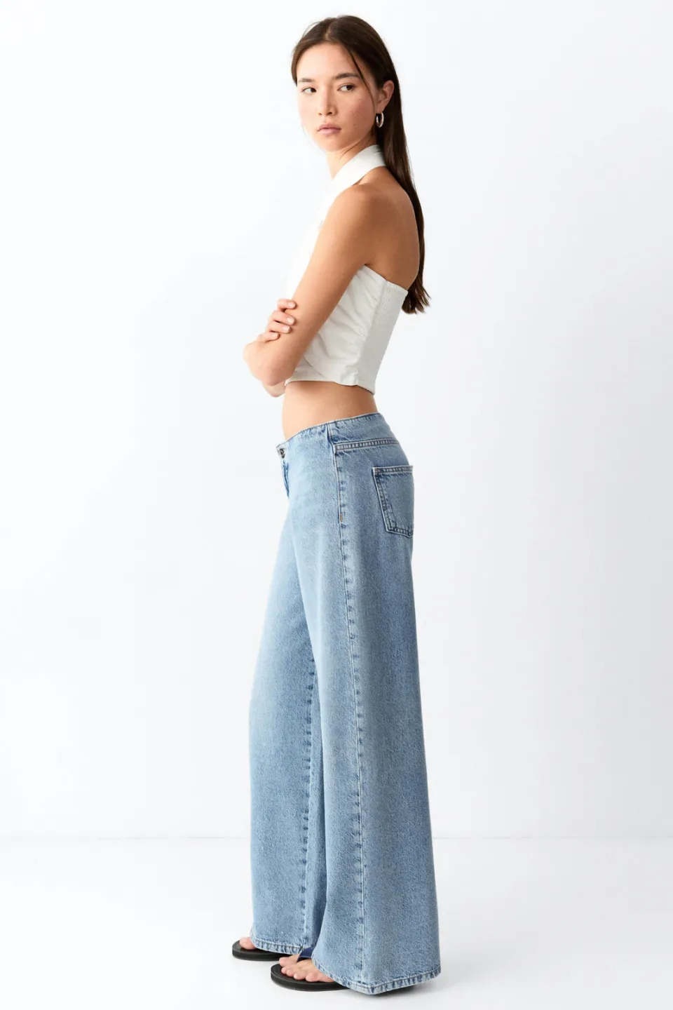 Mango TEEN wide leg jeans - lichtblauw, foto 5